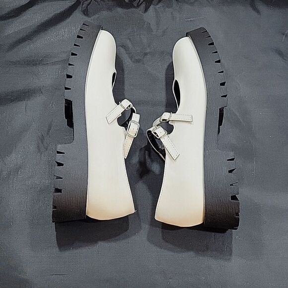BRAND NEW BAMBOO DOUBLE BUCKLE DECOR FLATFORM MARY JANE SHOES - Picture 12 of 16